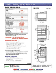 Turbo Air TCDD-36H-W-N 36" Curved Glass Full-Service Deli Display Case, 3 Levels, White Exterior, 115v - Donut-Equipment.com