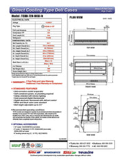 Turbo Air TCDD-72H-B-N 72" Curved Glass Full-Service Deli Display Case, 3 Levels, Black Exterior, 115v - Donut-Equipment.com