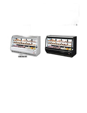 Turbo Air TCDD-96H-B-N 96-1/2" Curved Glass Full-Service Deli Display Case, 3 Levels, Black Exterior, 115v - Donut-Equipment.com
