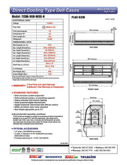 Turbo Air TCDD-96H-B-N 96-1/2" Curved Glass Full-Service Deli Display Case, 3 Levels, Black Exterior, 115v - Donut-Equipment.com