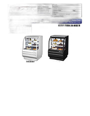 Turbo Air TCGB-36-B-N 36" Curved Glass Refrigerated Bakery Display Case, Black Exterior, 115v - Donut-Equipment.com