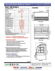 Turbo Air TCGB-60-B-N 60-1/2" Curved Glass Full-Service  Refrigerated Bakery Display Case, 3 Levels, Black Exterior, 115v - Donut-Equipment.com