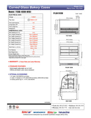 Turbo Air TCGB-48DR-B 48-1/2" Curved Glass Full-Service Dry Bakery Display Case, 3 Levels, Black Exterior, 115v - Donut-Equipment.com