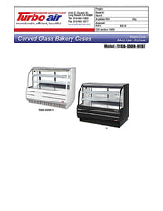 Turbo Air TCGB-60DR-B 60-1/2" Curved Glass Full-Service Dry Bakery Display Case, 3 Levels, Black Exterior, 115v - Donut-Equipment.com