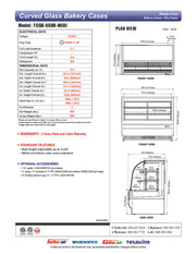 Turbo Air TCGB-60DR-B 60-1/2" Curved Glass Full-Service Dry Bakery Display Case, 3 Levels, Black Exterior, 115v - Donut-Equipment.com