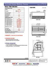 Turbo Air TCGB-72DR-B 72" Curved Glass Full-Service Dry Bakery Display Case, 3 Levels, Black Exterior, 115v - Donut-Equipment.com
