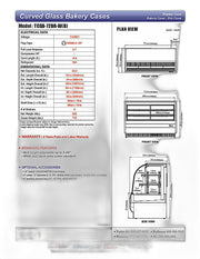Turbo Air TCGB-72DR-B 72" Curved Glass Full-Service Dry Bakery Display Case, 3 Levels, Black Exterior, 115v - Donut-Equipment.com