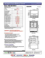 Turbo Air TCGB-36UF-B-N 36-1/2" Straight Glass Full-Service Bakery Display Case, 3 Levels, Black Exterior, 115v - Donut-Equipment.com