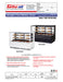 Turbo Air TCGB-72UF-DR-B 72" Straight Glass Full-Service Dry Bakery Display Case, 3 Levels, Black Exterior, 115v - Donut-Equipment.com