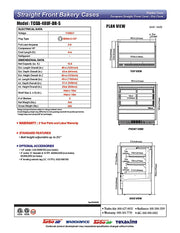 Turbo Air TCGB-48UF-DR-S 48" Straight Glass Full-Service Dry Bakery Display Case, 3 Levels, Stainless Steel Exterior, 115v - Donut-Equipment.com