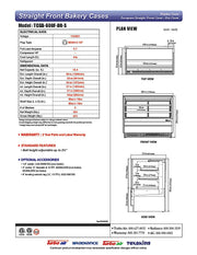 Turbo Air TCGB-60UF-DR-S 60-1/2" Straight Glass Full-Service Dry Bakery Display Case, 3 Levels, Stainless Steel Exterior, 115v - Donut-Equipment.com