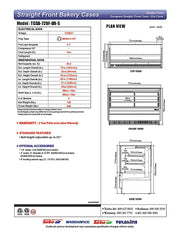 Turbo Air TCGB-72UF-DR-S 72" Straight Glass Full-Service Dry Bakery Display Case, 3 Levels, Stainless Steel Exterior, 115v - Donut-Equipment.com