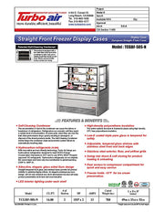 Turbo Air TCGBF-50S-N 49-5/8" Straight Glass Full-Service Freezer Bakery Display Case, 3 Levels, Stainless Steel Exterior, 220v/1ph - Donut-Equipment.com