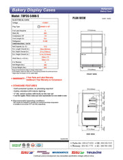 Turbo Air TBP36-54NN-S 35-3/8" Straight Glass Full-Service Bakery Display Case, 3 Levels, Stainless Steel Exterior, 115v          Ask ChatGPT - Donut-Equipment.com