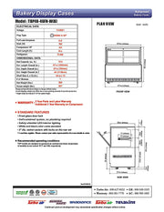 Turbo Air TBP48-46FN-B 47-1/4" Straight Glass Refrigerated Bakery Display Case, 2 Levels, Black Exterior, 115v - Donut-Equipment.com