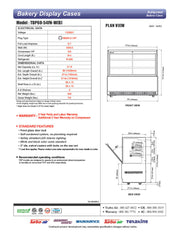 Turbo Air TBP60-54FN-B 59"  Refrigerated Bakery Display Case, 3 Levels, Black Exterior, 115v - Donut-Equipment.com