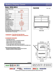 Turbo Air TBP60-54FN-S 59" Refrigerated Bakery Display Case w/ Straight Glass - (3) Levels, 115v, Stainless Steel - Donut-Equipment.com