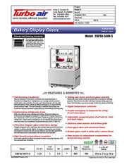 Turbo Air TBP36-54FN-S 35 3/8" Refrigerated Bakery Display Case w/ Straight Glass - (3) Levels, 115v, Stainless Steel - Donut-Equipment.com