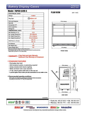Turbo Air TBP48-54FN-S 47-1/2" Refrigerated Bakery Display Case w/ Straight Glass - (3) Levels, 115v, Stainless Steel - Donut-Equipment.com