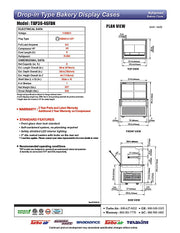Turbo Air TBP-36-46FDN 38-1/8" Refrigerated Bakery Display Case w/ Straight Glass - (2) Levels, 115v, Stainless Steel - Donut-Equipment.com