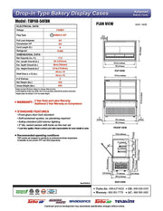 Turbo Air TBP48-54FDN 50" Refrigerated Bakery Display Case w/ Straight Glass - (3) Levels, 115v, Stainless Steel - Donut-Equipment.com