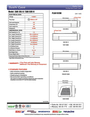 Turbo Air SAK-50L-N 50" Stainless Steel Curved Glass Refrigerated Display/Sushi Case - Left Side Compressor - Donut-Equipment.com