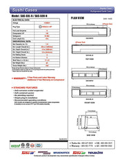 Turbo Air SAS-60L-N 60" Straight Glass Refrigerated Food/Sushi Case - Left Side Compressor - Donut-Equipment.com