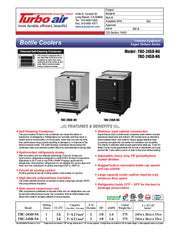 Turbo Air TBC-24SB-N6 24" Super Deluxe Black Exterior Bottle or Can Cooler - Donut-Equipment.com