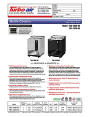 Turbo Air TBC-24SB-N6 24" Super Deluxe Black Exterior Bottle or Can Cooler - Donut-Equipment.com