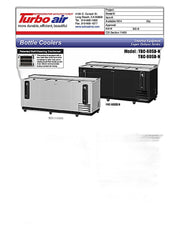 Turbo Air TBC-80SB-N 80 1/2" Forced Air Bottle Cooler - Holds (739) 12 oz Bottles, Black Laminated Exterior, 115v - Donut-Equipment.com
