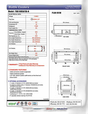 Turbo Air TBC-80SB-N 80 1/2" Forced Air Bottle Cooler - Holds (739) 12 oz Bottles, Black Laminated Exterior, 115v - Donut-Equipment.com