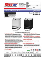 Turbo Air TBC-24SB-GF-N6 25" Black Laminate Exterior, Glass Froster - Donut-Equipment.com