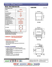 Turbo Air TBC-24SB-GF-N6 25" Black Laminate Exterior, Glass Froster - Donut-Equipment.com