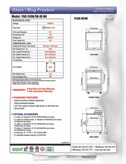 Turbo Air TBC-24SB-GF-N6 25" Black Laminate Exterior, Glass Froster - Donut-Equipment.com