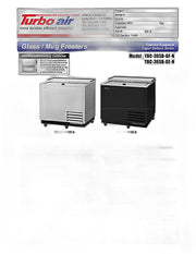 Turbo Air TBC-36SB-GF-N 36" Black Laminate Exterior, Glass Froster - Donut-Equipment.com