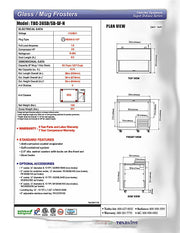 Turbo Air TBC-36SB-GF-N 36" Black Laminate Exterior, Glass Froster - Donut-Equipment.com