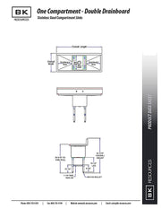 BK Resources Stainless Steel 1 Compartment Sink w/ 10" Riser & Dual Drainboards – 24"L x 24"W x 14"D Bowl - Donut-Equipment.com