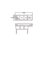 BK Resources Stainless Steel 3 Compartment Sink w/ 10" Riser & Dual Drainboards – 20"L x 16"W x 14"D Bowls - Donut-Equipment.com