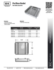 BK Resources 26" Right-Side Rinse Table Kit, 16-Gauge Stainless Steel - Donut-Equipment.com
