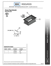 BK Resources Grease Trap Height Extender for BK-GT-14 - Donut-Equipment.com