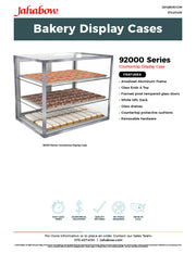 Jahabow 9200 Series 15"L x 20"D x 24"H Countertop Bakery Display Case – Aluminum, Tempered Glass, w/ 2 Shelves, Non-Refrigerated - Bakery Wholesalers