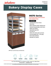 Jahabow 99370 Series 60"L x 24"D x 70"H Bakery Display Case with Pedestal Base – Aluminum, Tempered Glass, w/ 4 Shelves, Non-Refrigerated - Bakery Wholesalers