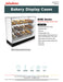 Jahabow BMB Series 60.375"L x 22"D x 50"H Bagel Merchandiser Display Case – Aluminum, Tempered Glass, w/ 3 Fixed Rows, Non-Refrigerated - Bakery Wholesalers
