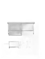 BK Resources 60" x 24" 18 Gauge Stainless Steel Work Table with Undershelf & 1.5" Riser – Prep Table - Donut-Equipment.com