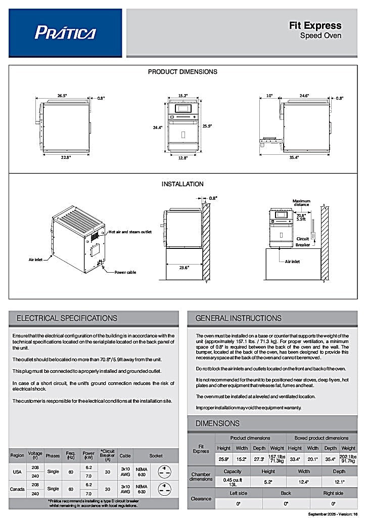 Prática Fit Express Ventless High-Speed Commercial Rapid Cook Oven - Donut-Equipment.com