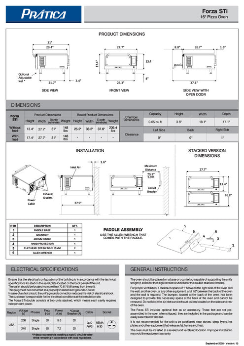 Prática FORZA STI Double-Stacked Ventless High-Speed Commercial Rapid Cook Oven, Countertop Design - Donut-Equipment.com