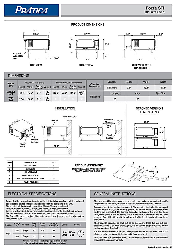 Prática FORZA STI Double-Stacked Ventless High-Speed Commercial Rapid Cook Oven, Countertop Design - Donut-Equipment.com