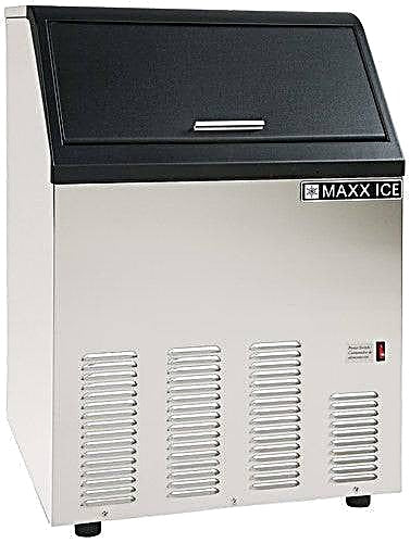 Maxx Ice 22" 135-Lb. Freestanding Icemaker - Stainless Steel Bakery Wholesalers