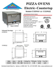 Comstock-Castle CCEPO22 26" Electric Deck/Pizza Oven, Double Deck, Stainless Steel, 240v - Bakery Wholesalers