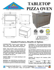 Comstock-Castle CC-PO31 36" Countertop Gas Deck/Pizza Oven, Double Deck, Stainless Steel - Bakery Wholesalers